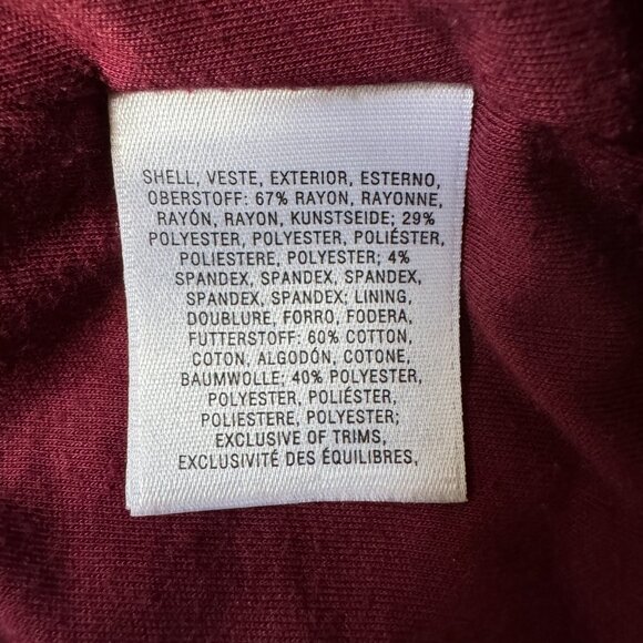 Maeve Dora Short Sleeve Cranberry Red and White Pleated Front Dress Size… - Picture 5 of 10